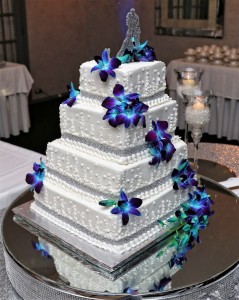 Cake Flowers Blue Orchids