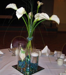 Cylinders with Calla Lily