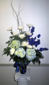Blue Hydrangea Vase