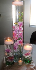 Tall Cylinders  Orchids & Candles